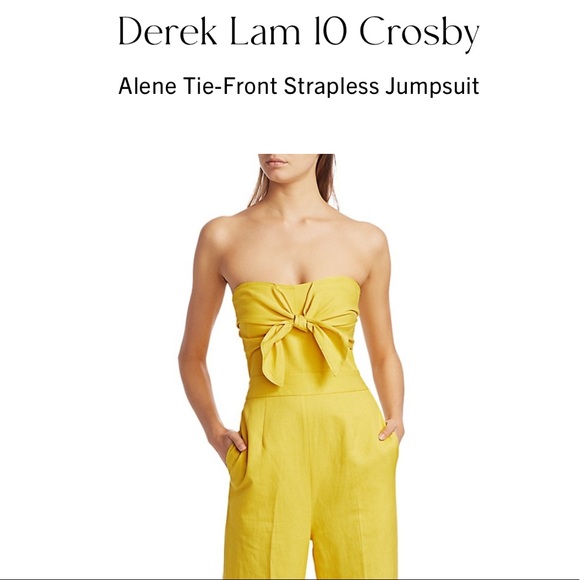 10 Crosby Derek Lam Pants - Derek Lamb 10 Crosby Alene-Tie Strapless Jumpsuit